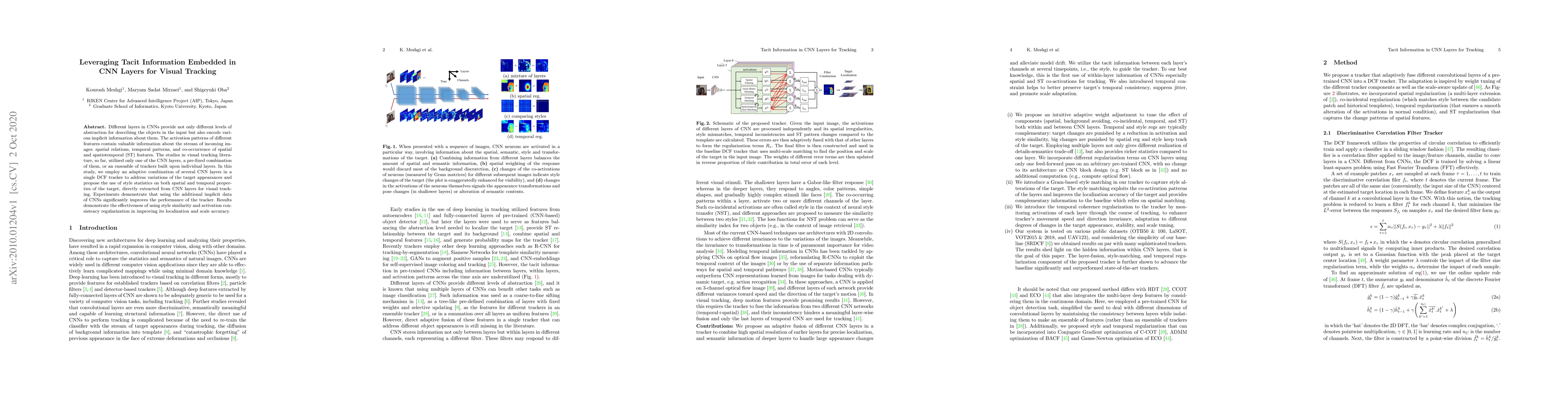 Thumbnail for Leveraging Tacit Information Embedded in CNN Layers for Visual Tracking