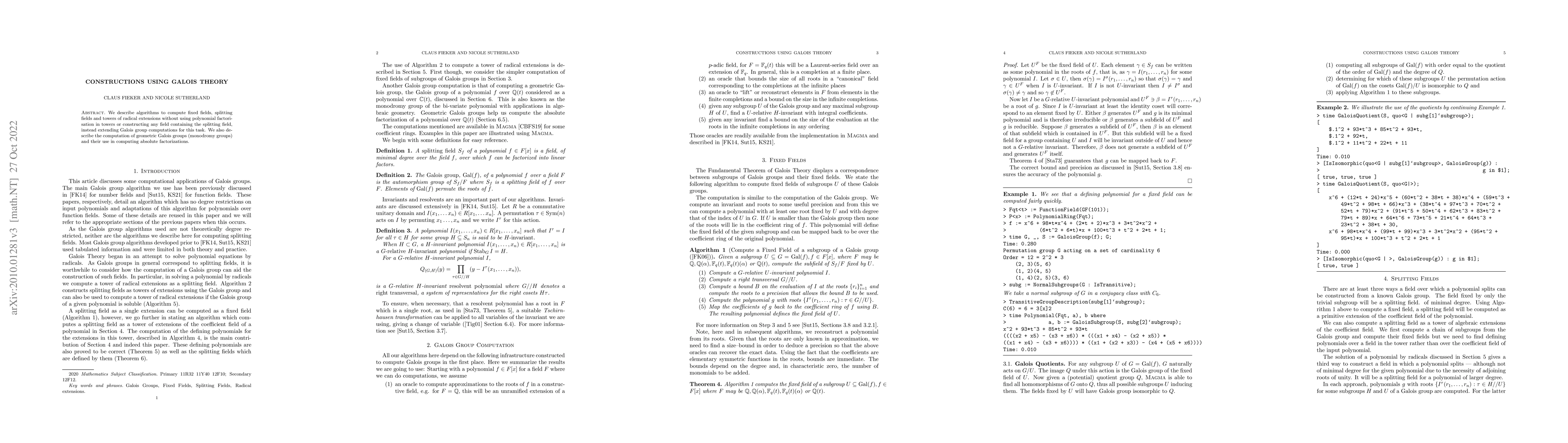 Thumbnail for Constructions using Galois Theory
