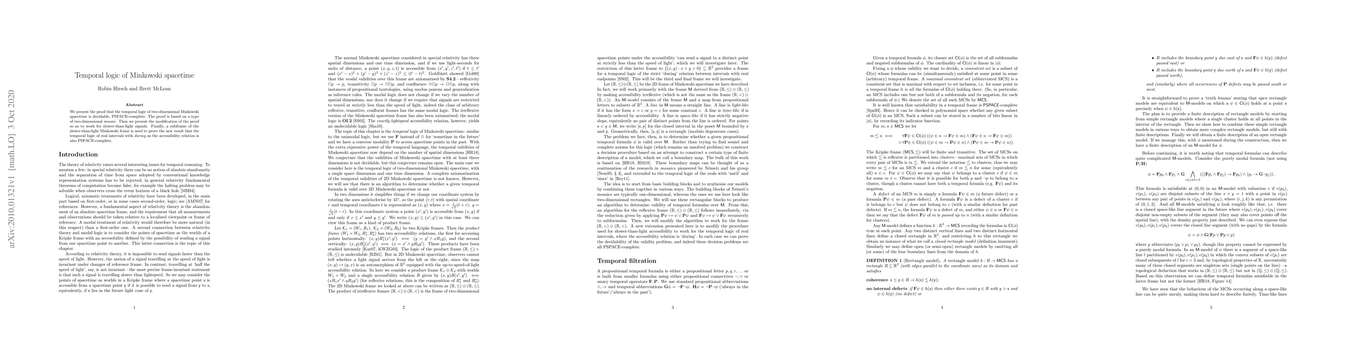Thumbnail for Temporal Logic of Minkowski Spacetime