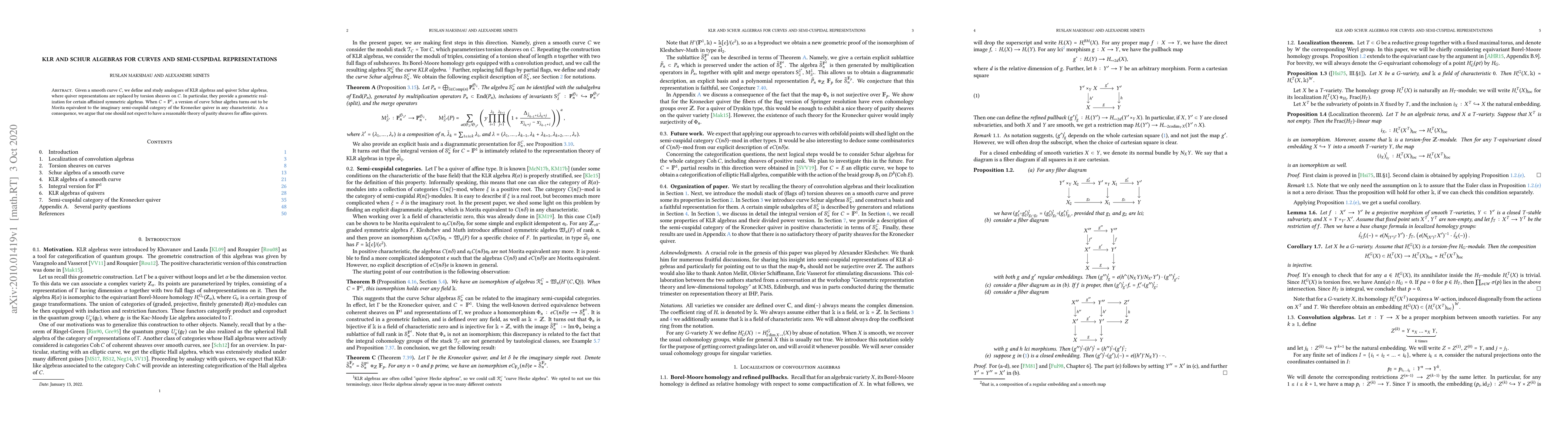 Thumbnail for KLR and Schur algebras for curves and semi-cuspidal representations