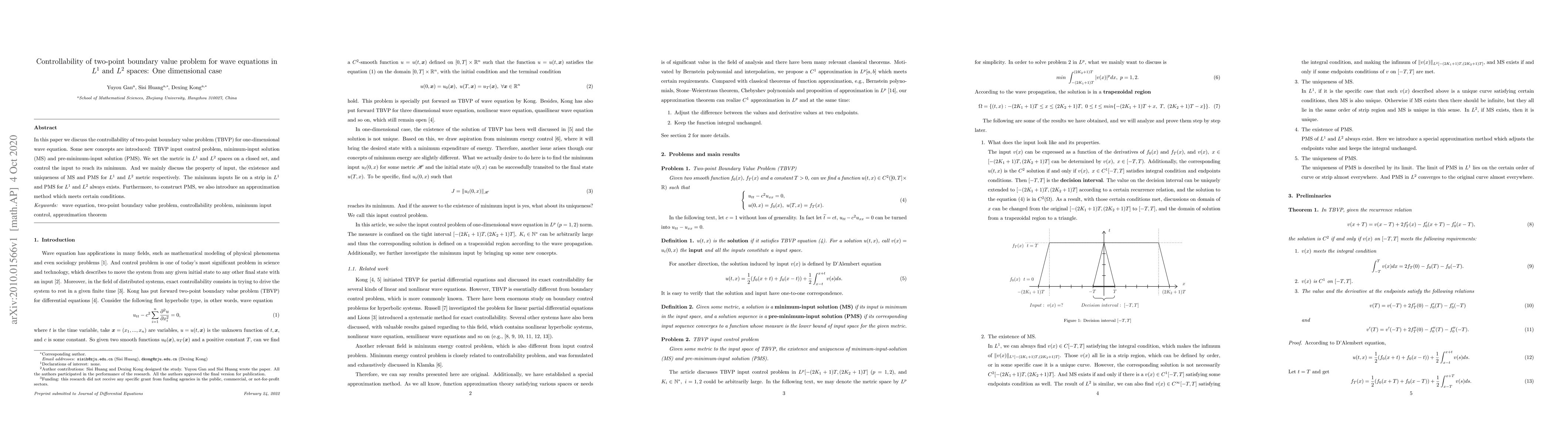 Thumbnail for Controllability of two-point boundary value problem for wave equations
  in $L^1$ and $L^2$ spaces: One dimensional case