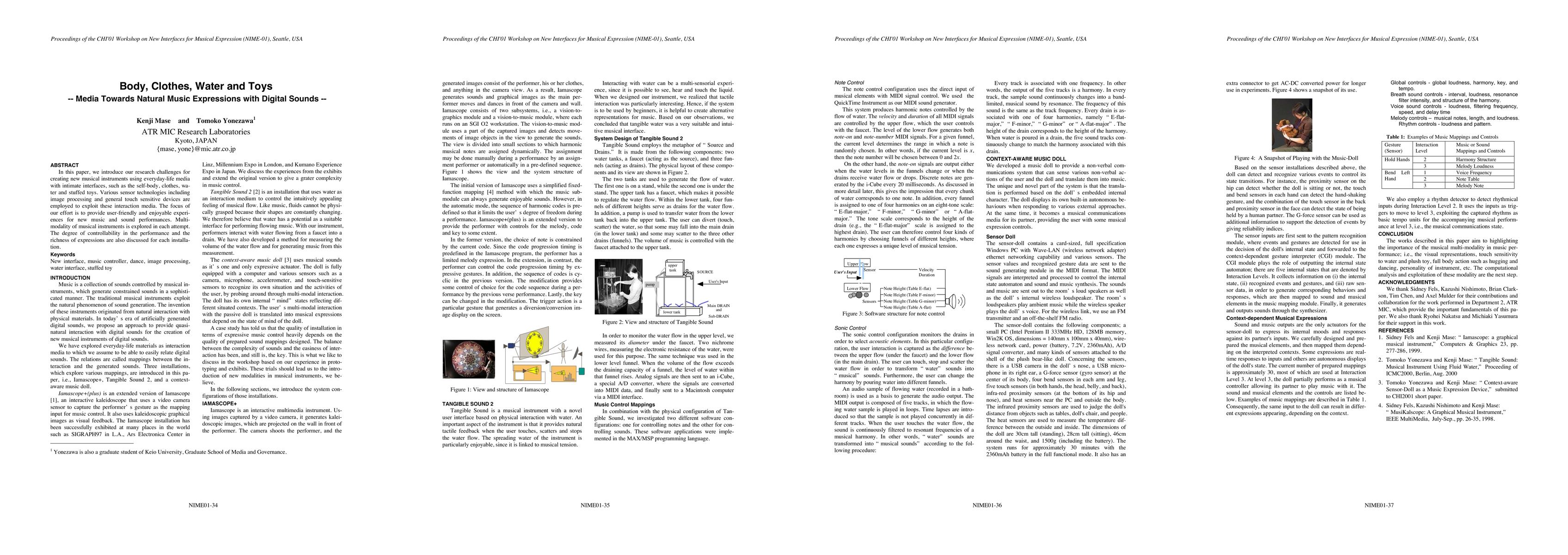 Thumbnail for Body, Clothes, Water, and Toys: Media Towards Natural Music Expressions
  with Digital Sounds