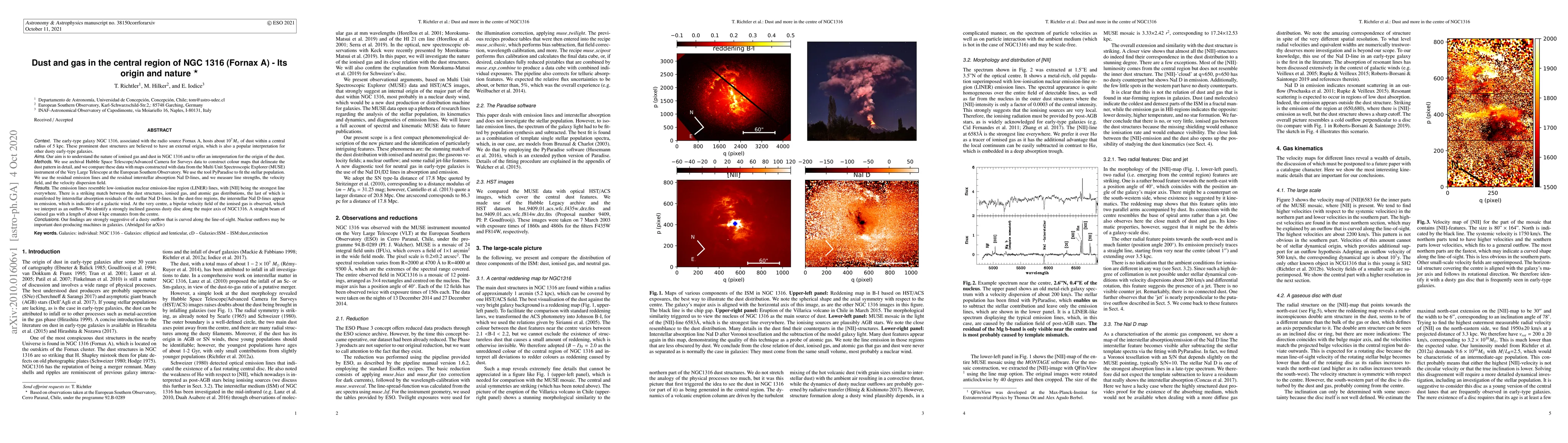 Thumbnail for Dust and gas in the central region of NGC 1316 (Fornax A) -- Its origin
  and nature