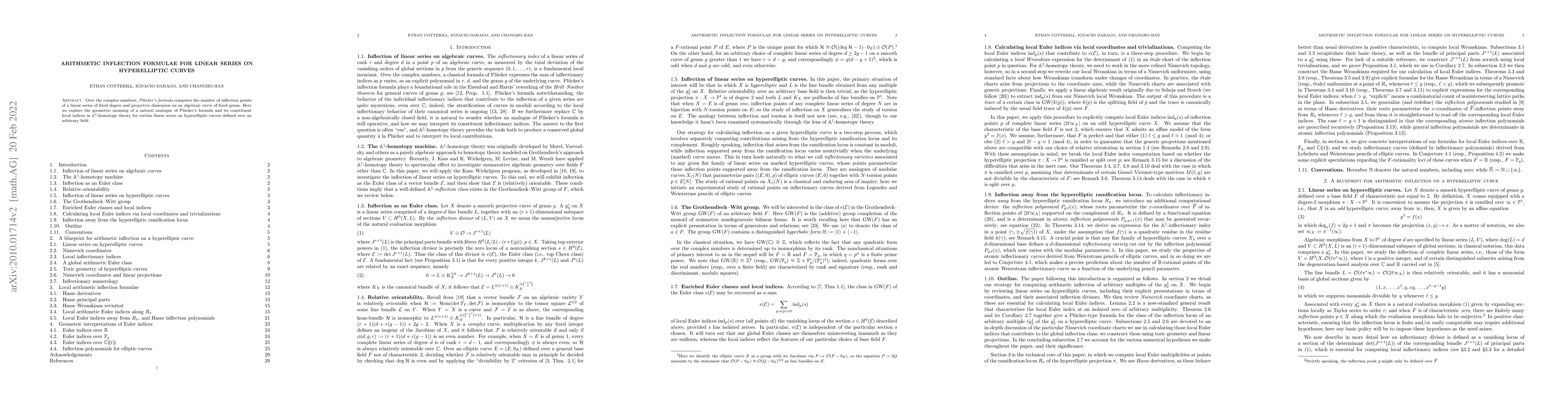 Thumbnail for Arithmetic inflection formulae for linear series on hyperelliptic curves