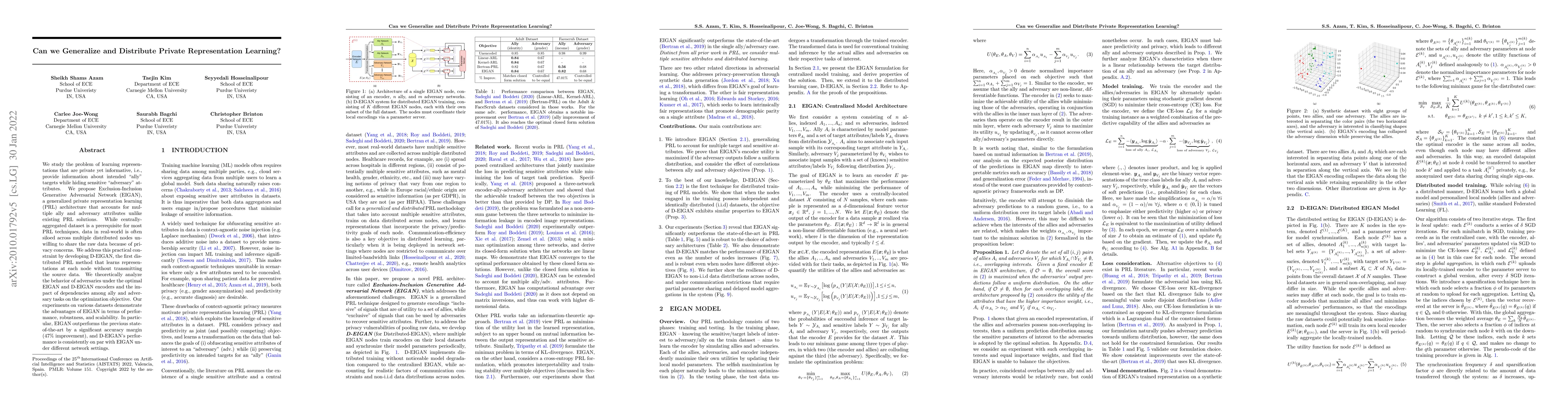 Thumbnail for Can we Generalize and Distribute Private Representation Learning?