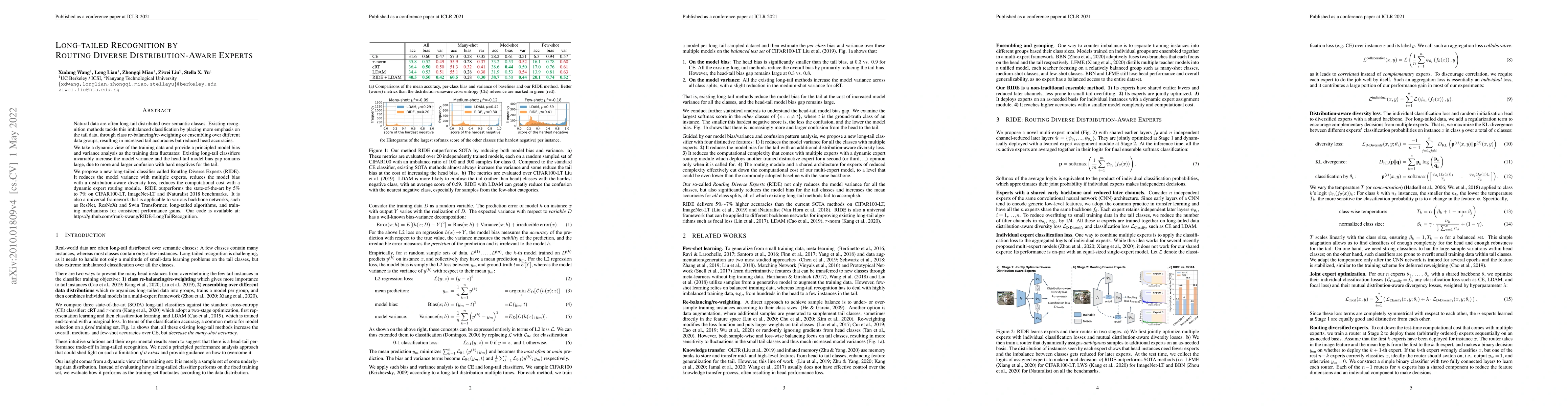 Thumbnail for Long-tailed Recognition by Routing Diverse Distribution-Aware Experts