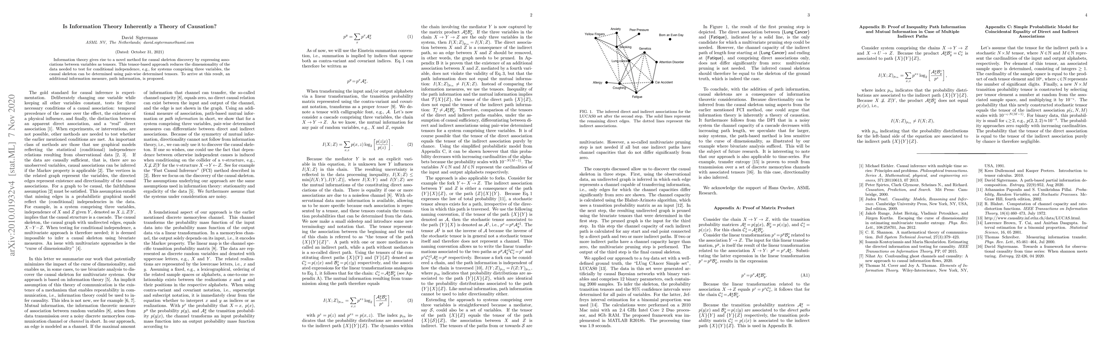 Thumbnail for Is Information Theory Inherently a Theory of Causation?