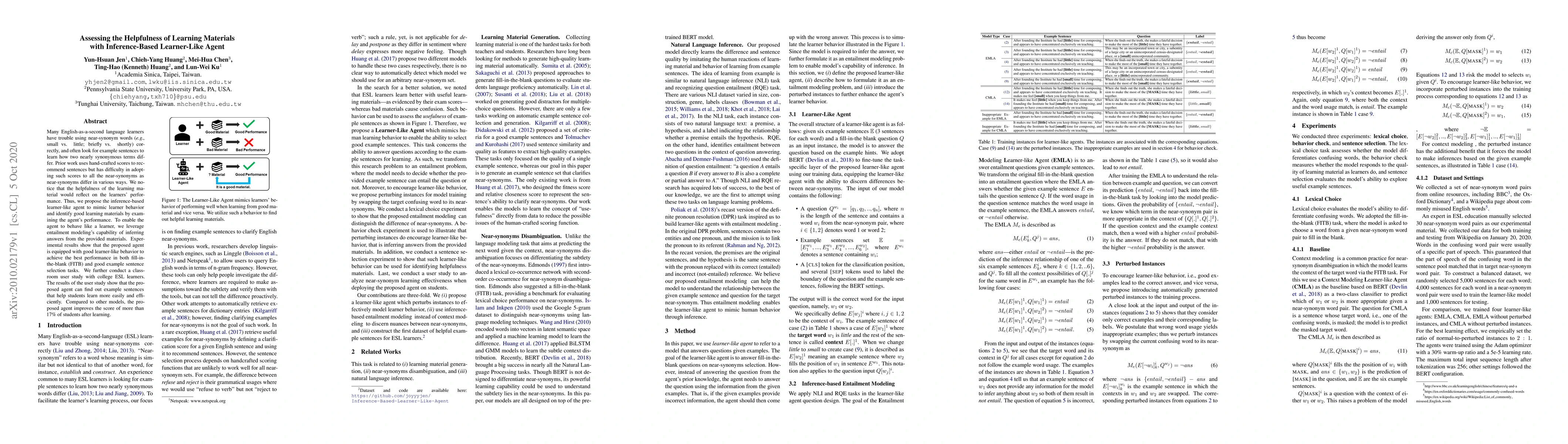 Thumbnail for Assessing the Helpfulness of Learning Materials with Inference-Based
  Learner-Like Agent