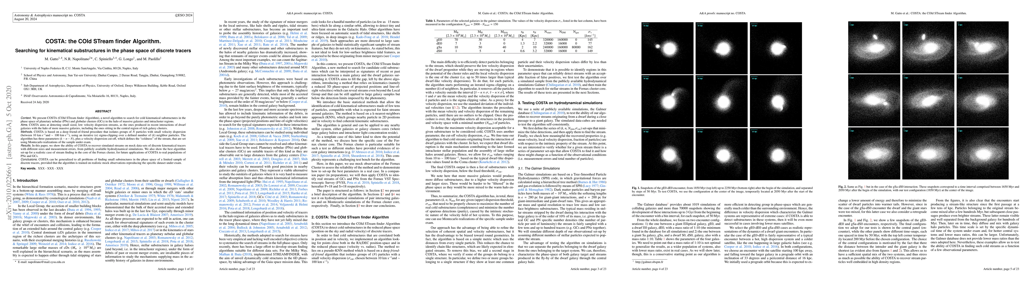 Thumbnail for COSTA: the COld STream finder Algorithm. Searching for kinematical
  substructures in the phase space of discrete tracers