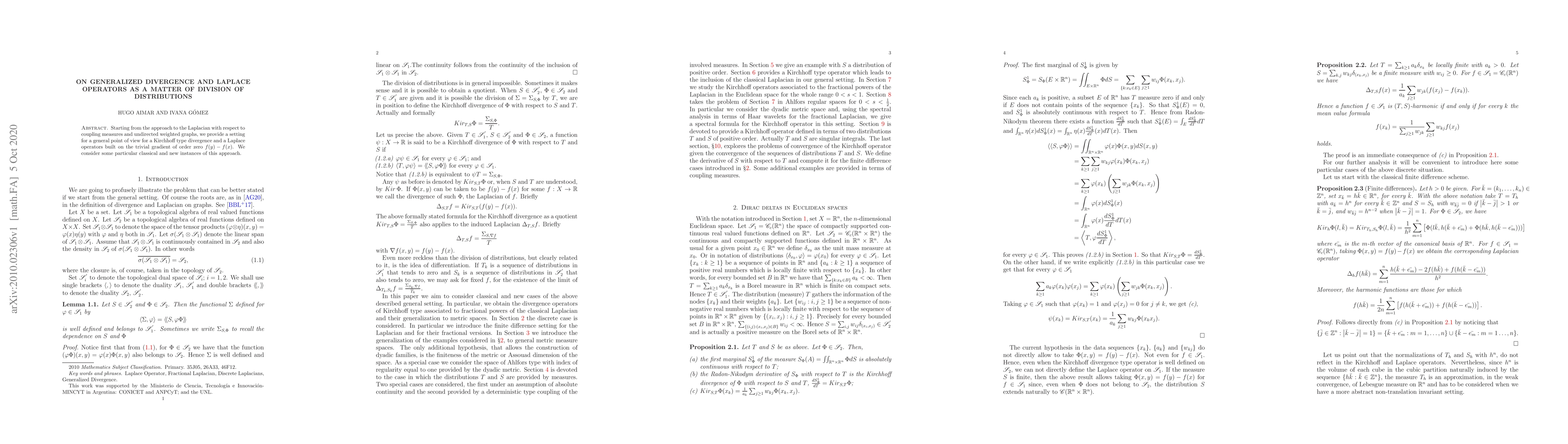Thumbnail for On generalized divergence and Laplace operators as a matter of division
  of distributions