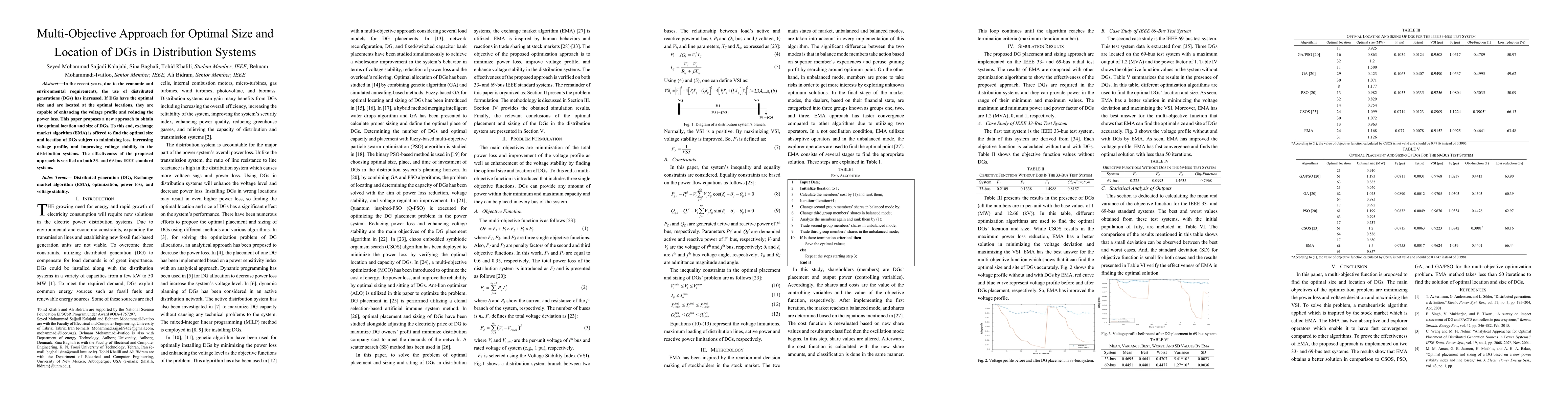 Thumbnail for Multi-Objective Approach for Optimal Size and Location of DGs in
  Distribution Systems