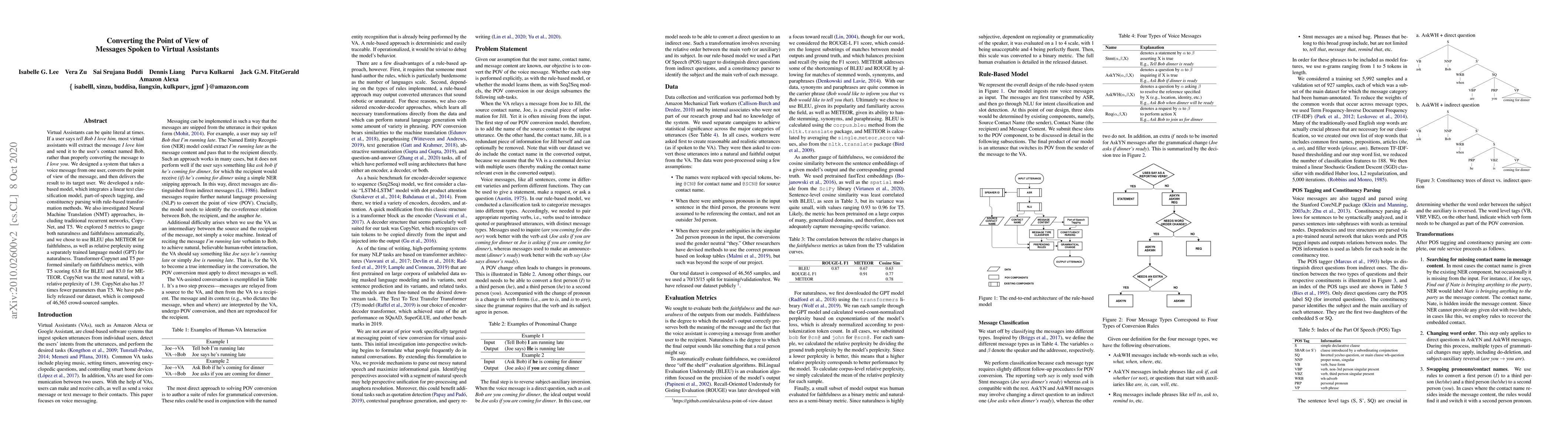 Thumbnail for Converting the Point of View of Messages Spoken to Virtual Assistants