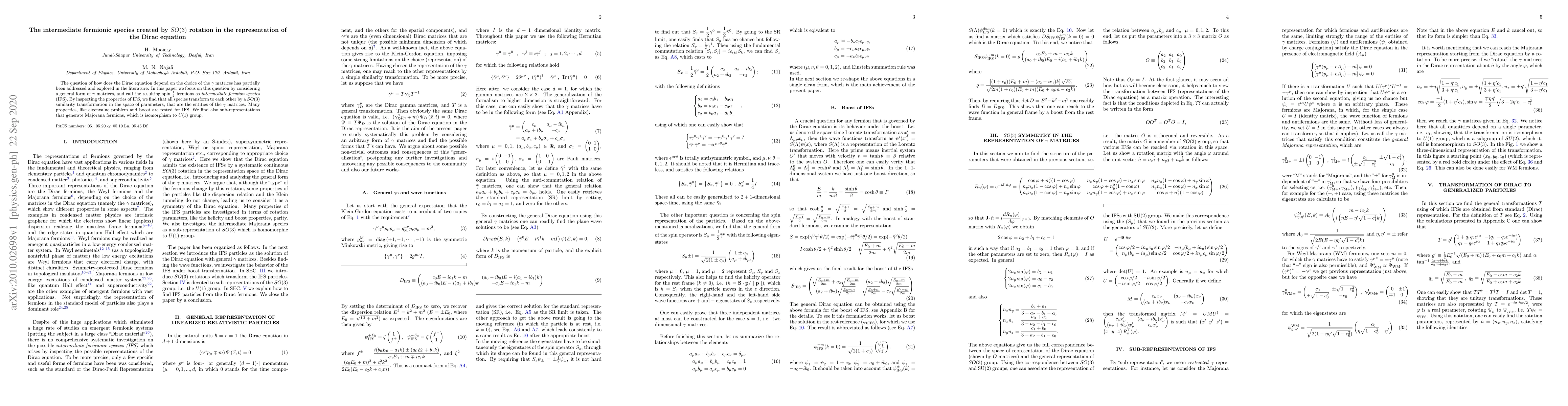 Thumbnail for The intermediate fermionic species created by $SO(3)$ rotation in the
  representation of the Dirac equation
