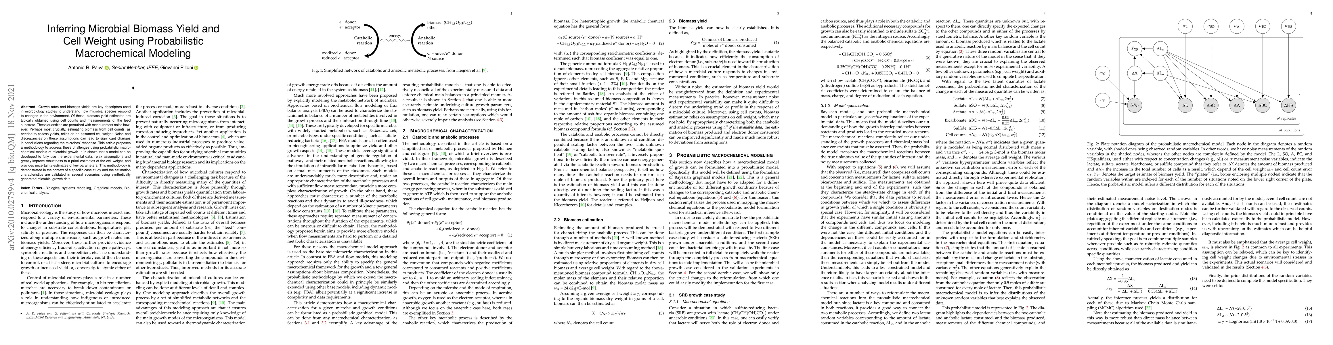 Thumbnail for Inferring Microbial Biomass Yield and Cell Weight using Probabilistic
  Macrochemical Modeling