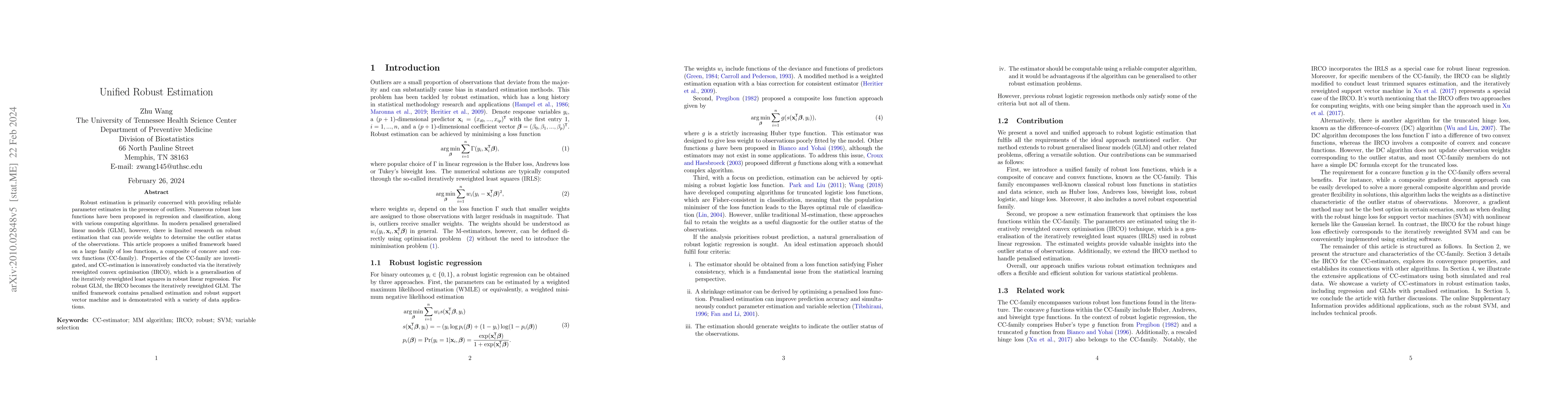 Thumbnail for Unified Robust Estimation