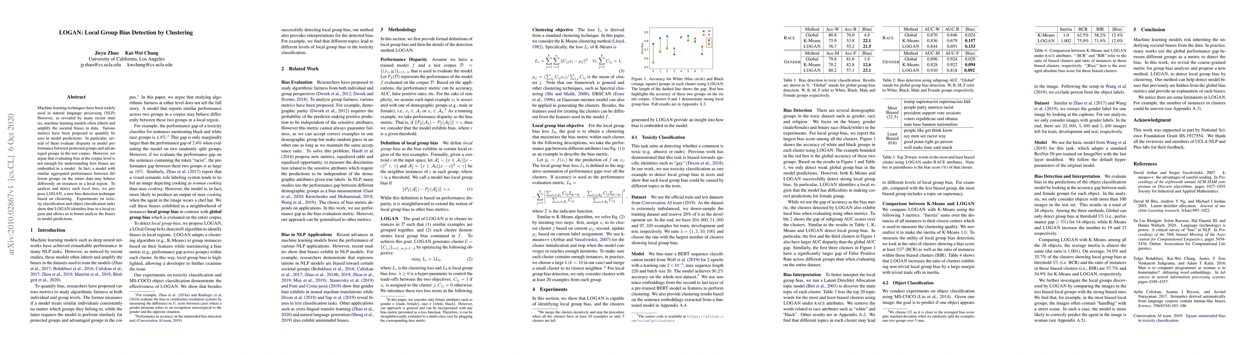 Thumbnail for LOGAN: Local Group Bias Detection by Clustering