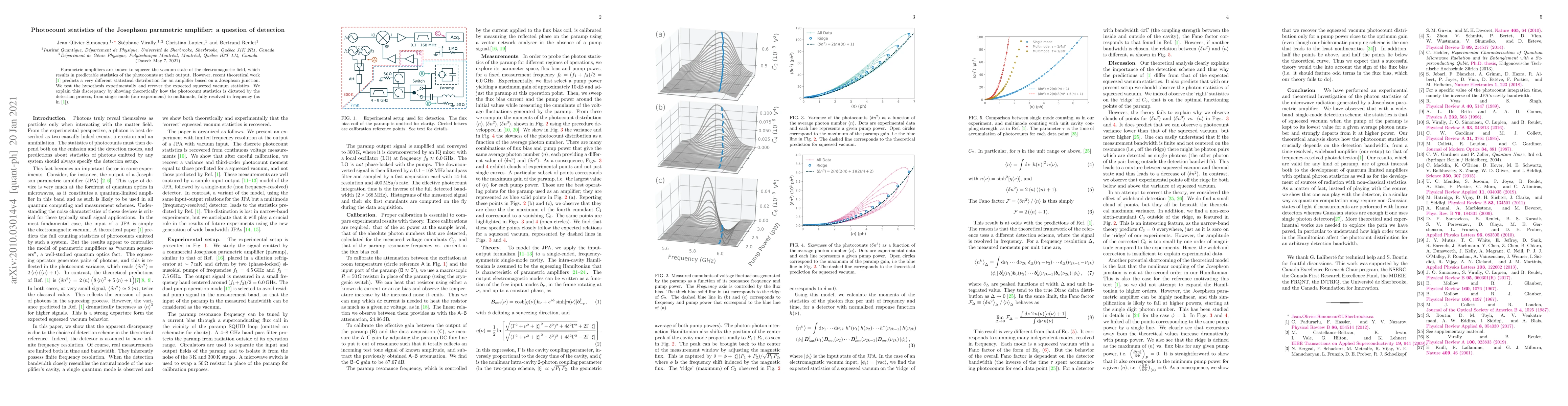 Thumbnail for Photocount statistics of the Josephson parametric amplifier: a question
  of detection