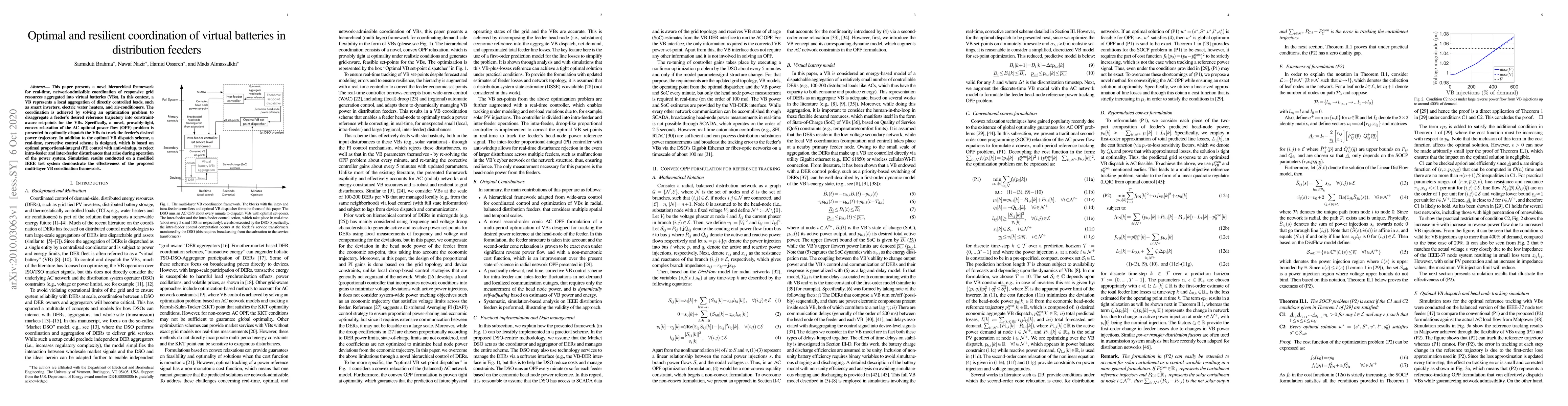 Thumbnail for Optimal and resilient coordination of virtual batteries in distribution
  feeders