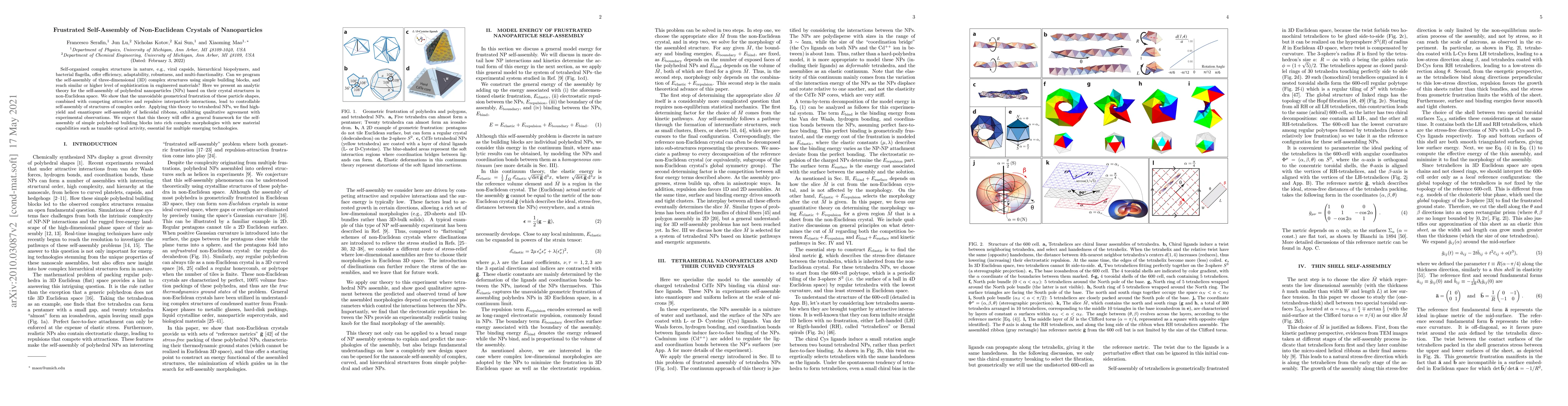 Thumbnail for Frustrated Self-Assembly of Non-Euclidean Crystals of Nanoparticles