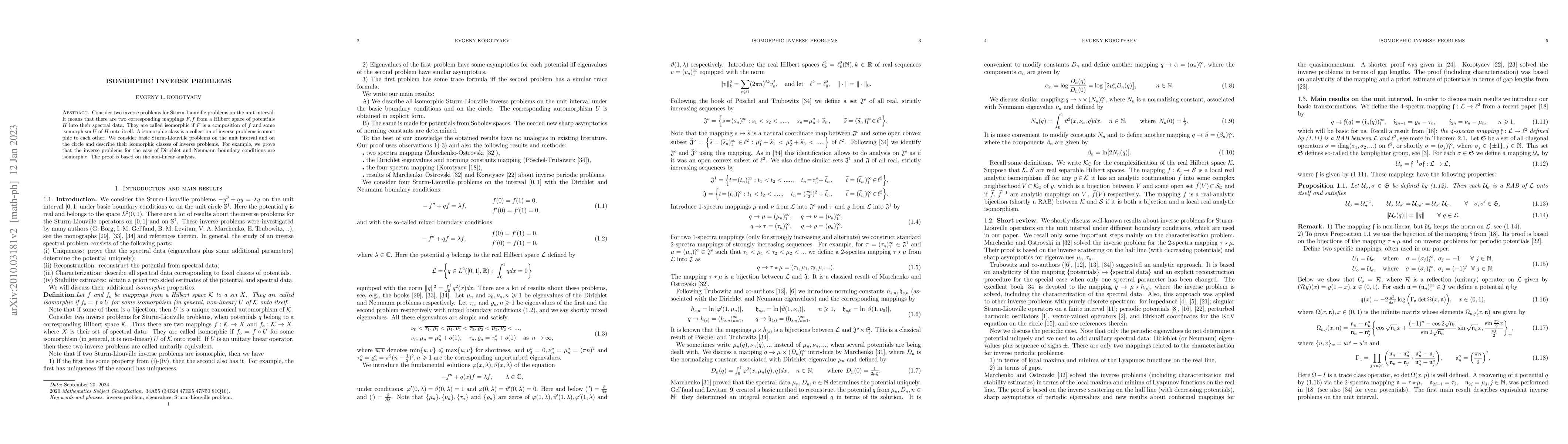 Thumbnail for Isomorphic inverse problems