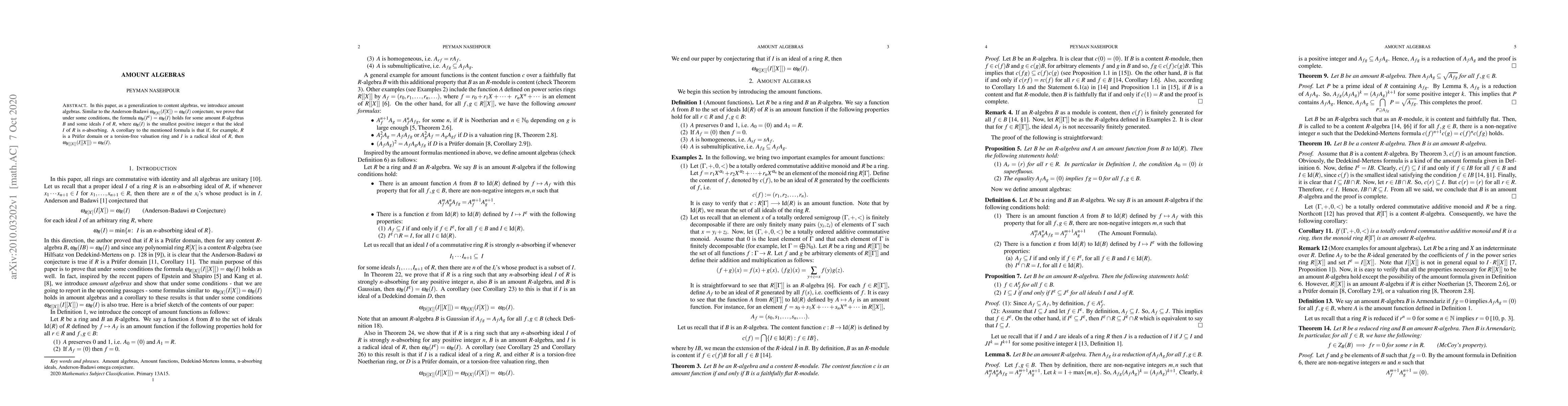 Thumbnail for Amount algebras