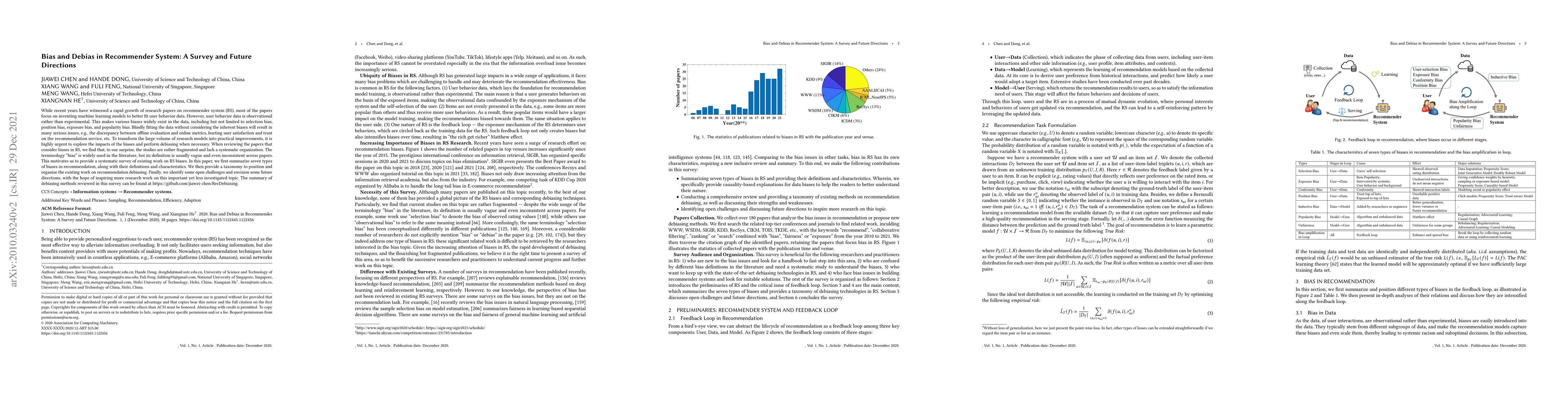 Thumbnail for Bias and Debias in Recommender System: A Survey and Future Directions