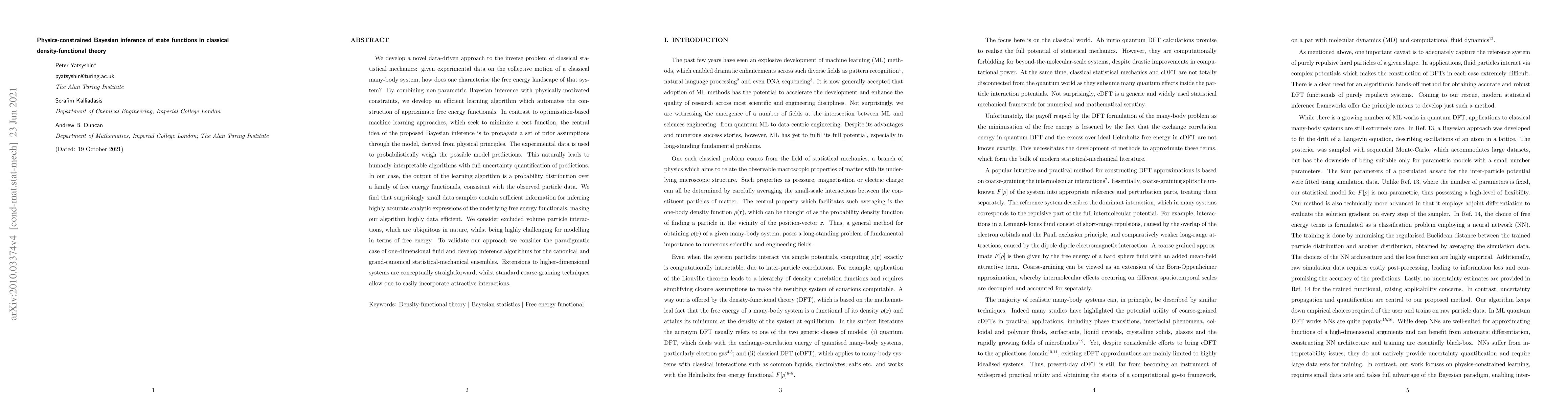 Thumbnail for Physics-constrained Bayesian inference of state functions in classical
  density-functional theory