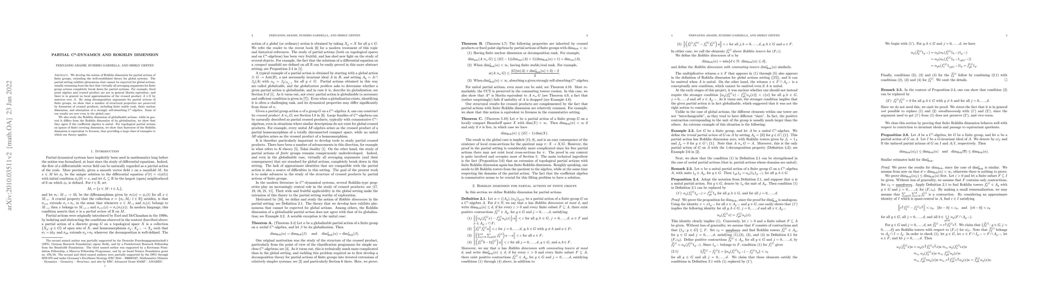 Thumbnail for Partial C*-dynamics and Rokhlin dimension