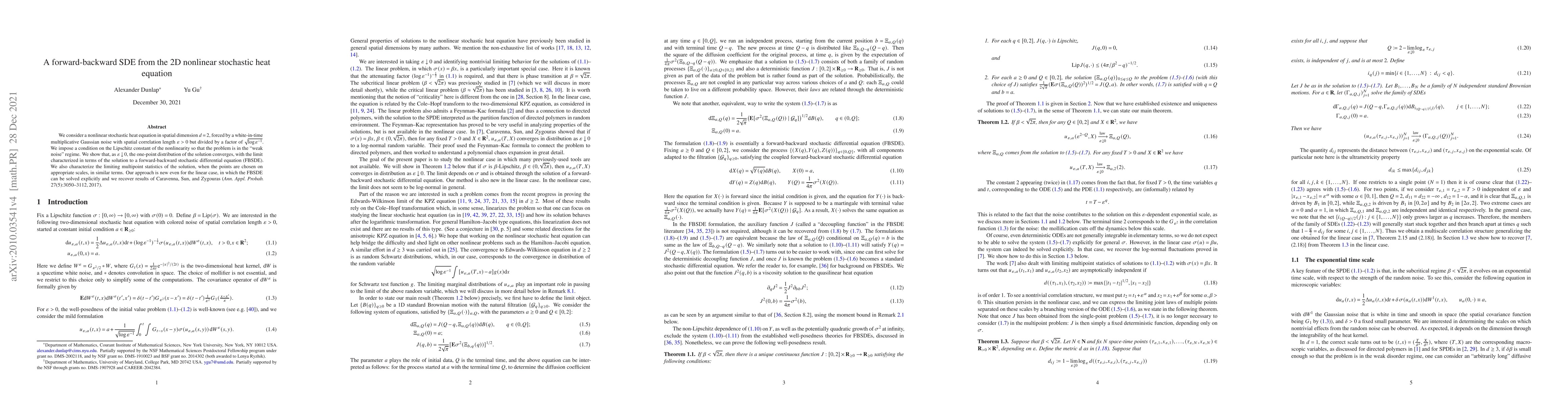 Thumbnail for A forward-backward SDE from the 2D nonlinear stochastic heat equation