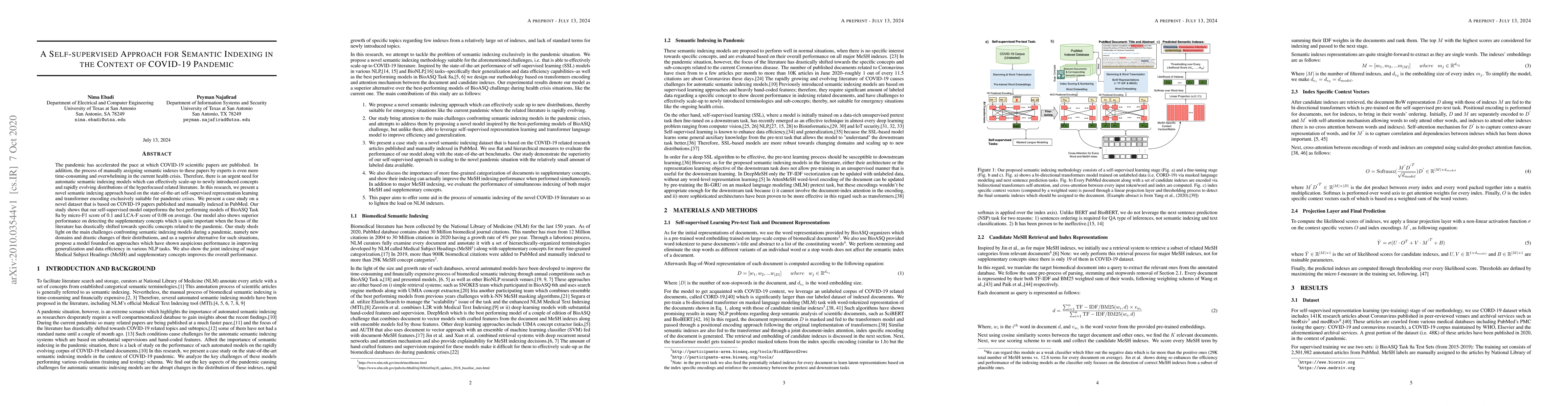Thumbnail for A Self-supervised Approach for Semantic Indexing in the Context of
  COVID-19 Pandemic