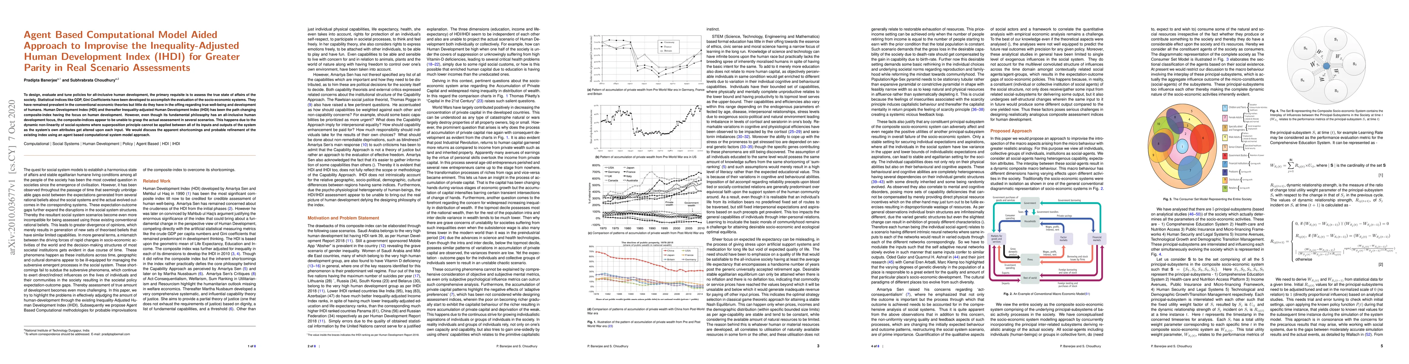 Thumbnail for Agent Based Computational Model Aided Approach to Improvise the
  Inequality-Adjusted Human Development Index (IHDI) for Greater Parity in Real
  Scenario Assessments