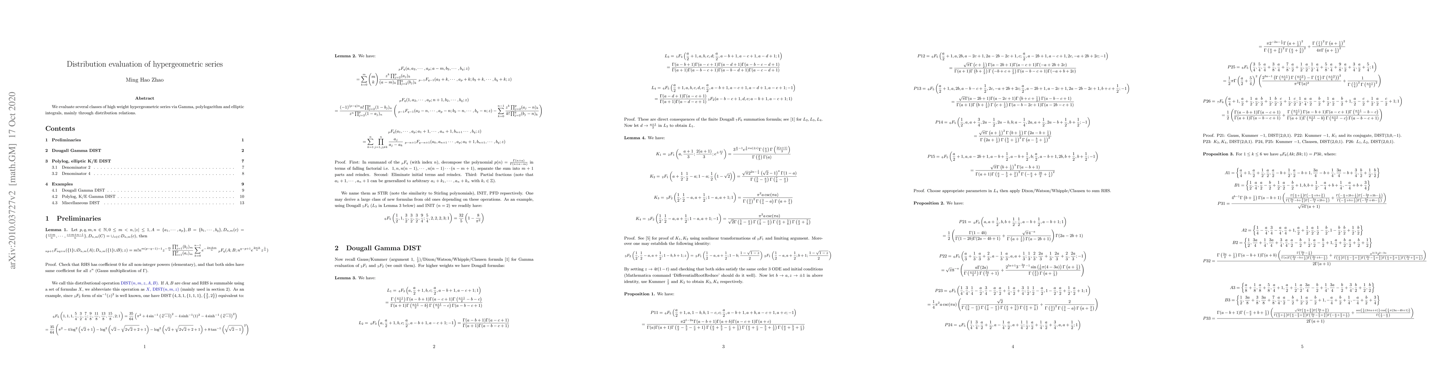 Thumbnail for Distribution evaluation of hypergeometric series