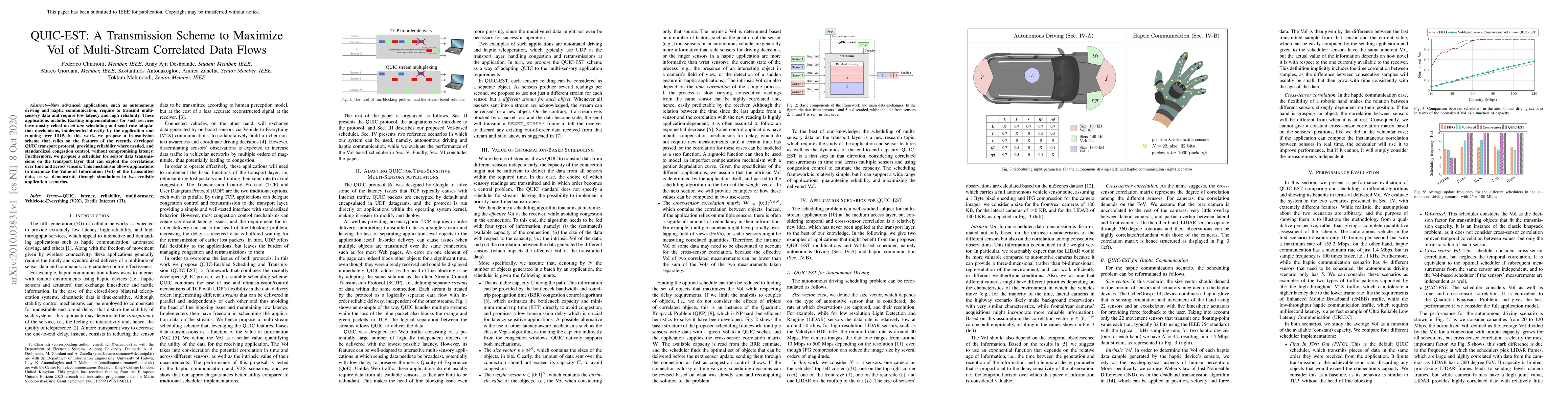 Thumbnail for QUIC-EST: A Transmission Scheme to Maximize VoI of Multi-Stream
  Correlated Data Flows