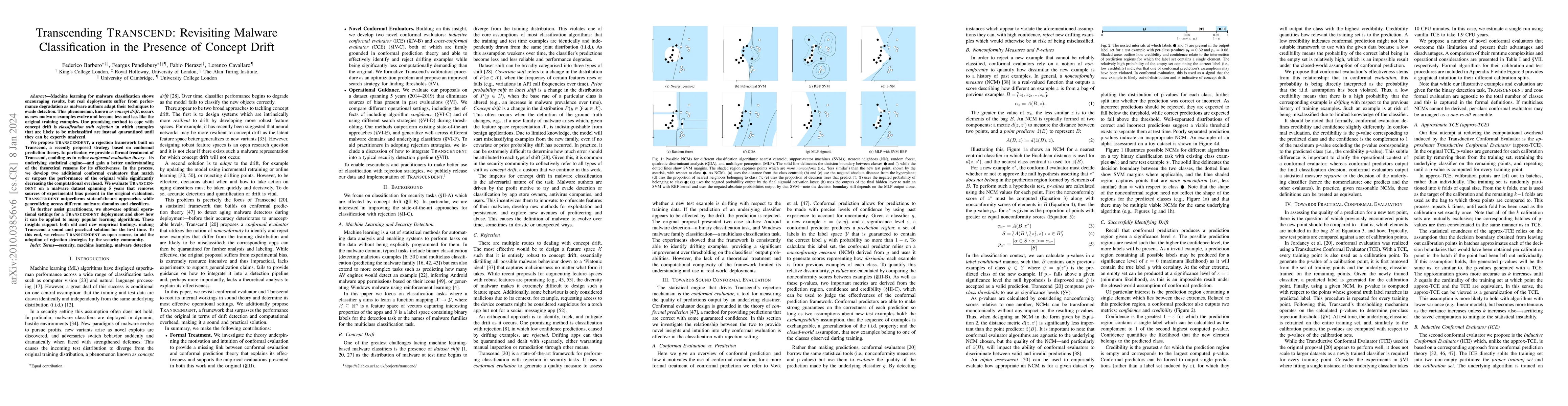 Thumbnail for Transcending Transcend: Revisiting Malware Classification in the
  Presence of Concept Drift