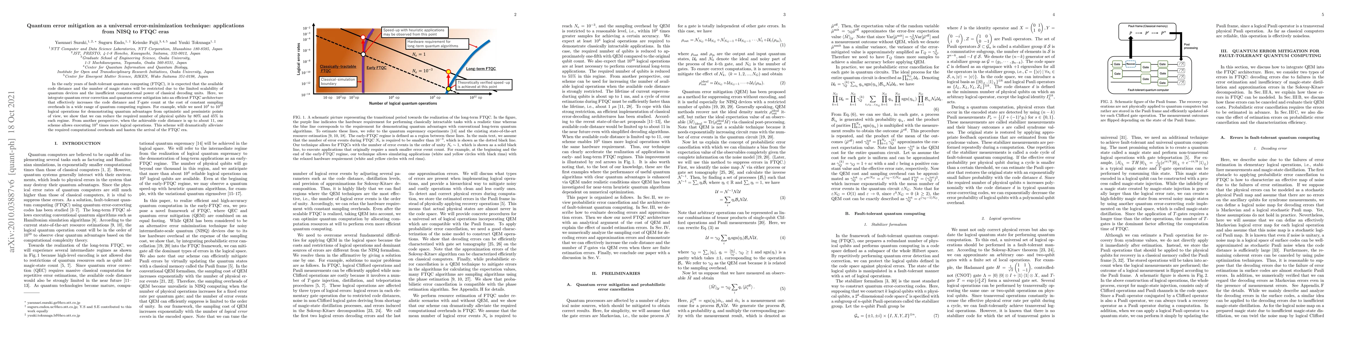 Thumbnail for Quantum error mitigation as a universal error-minimization technique:
  applications from NISQ to FTQC eras