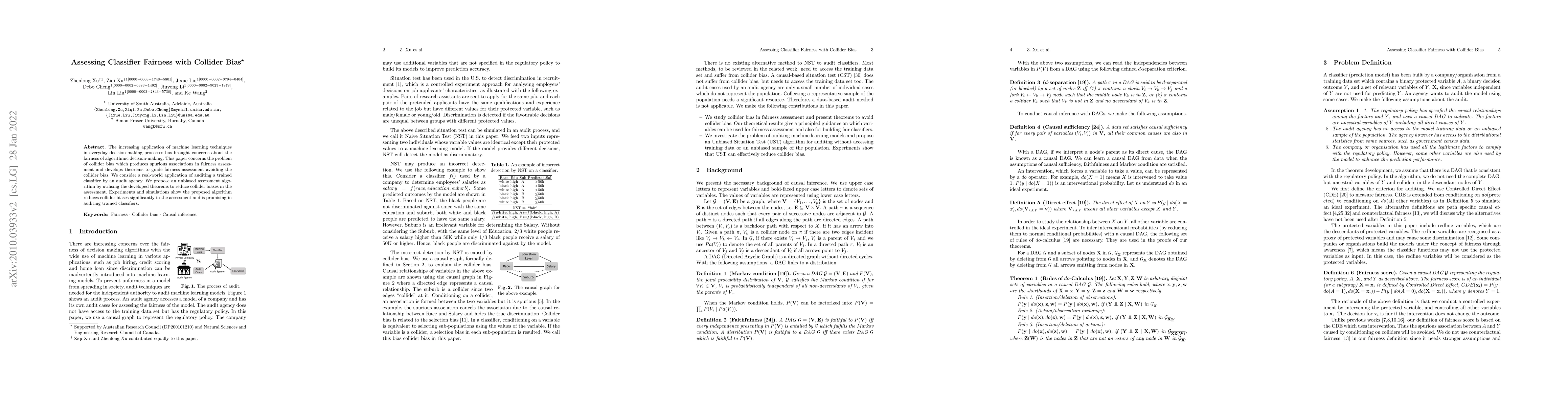 Thumbnail for Assessing Classifier Fairness with Collider Bias