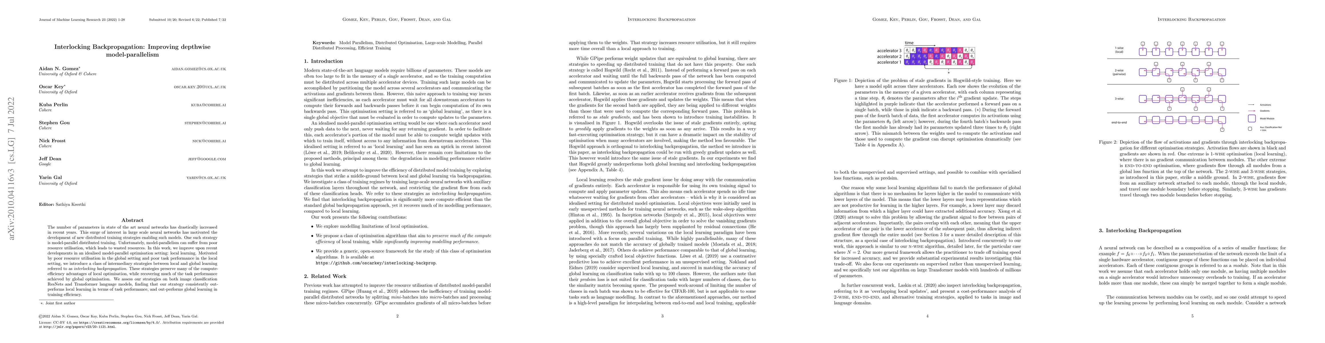 Thumbnail for Interlocking Backpropagation: Improving depthwise model-parallelism