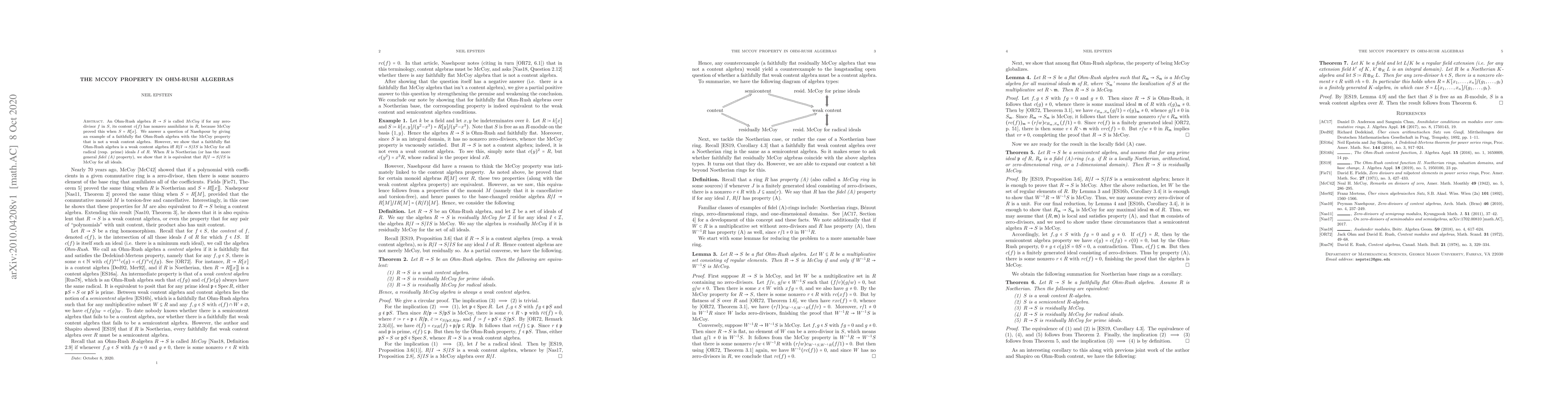 Thumbnail for The McCoy property in Ohm-Rush algebras