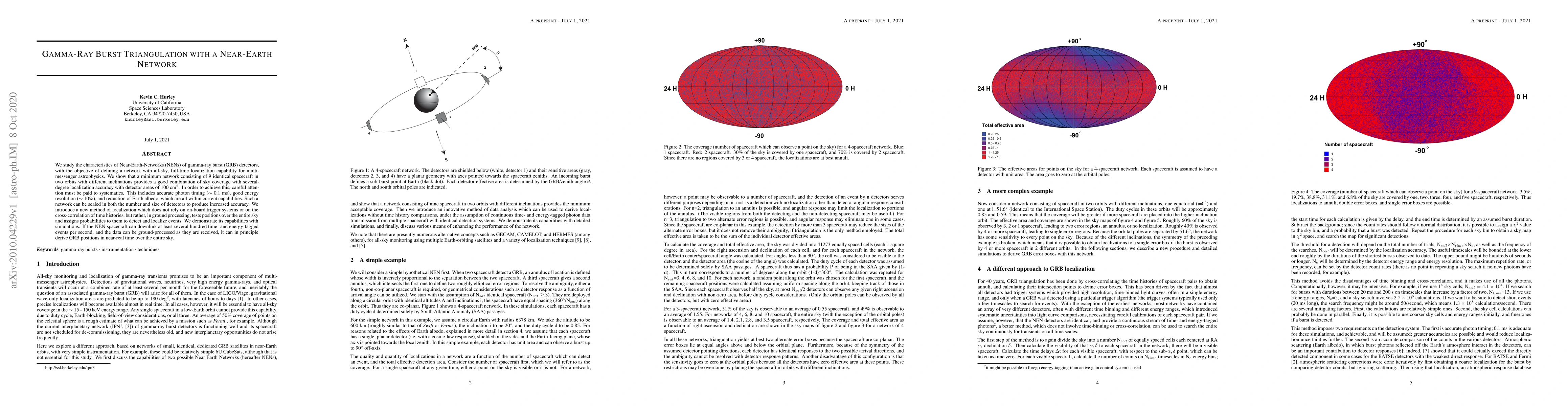 Thumbnail for Gamma-Ray Burst Triangulation with a Near-Earth Network