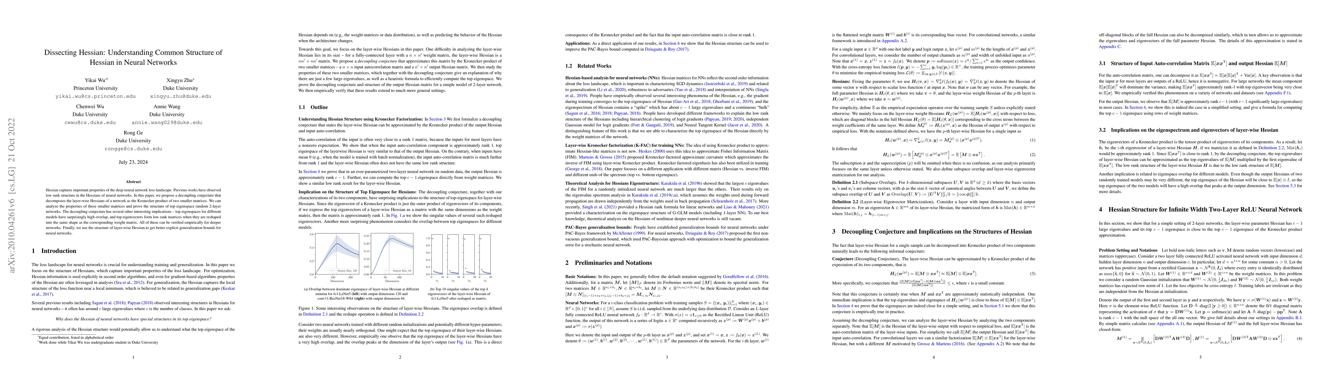 Thumbnail for Dissecting Hessian: Understanding Common Structure of Hessian in Neural
  Networks