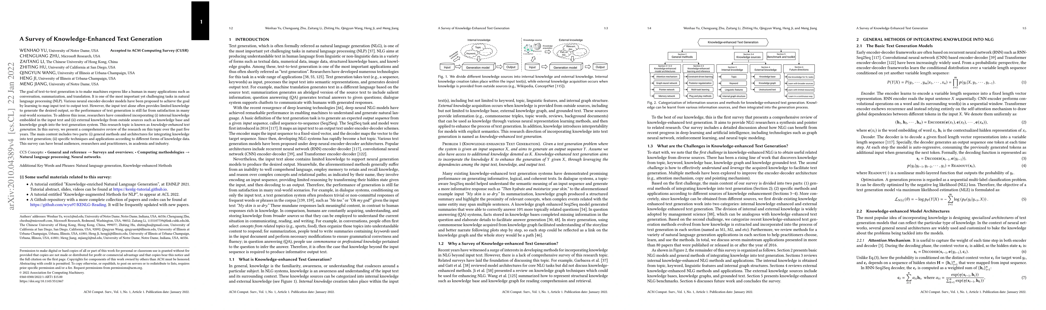 Thumbnail for A Survey of Knowledge-Enhanced Text Generation