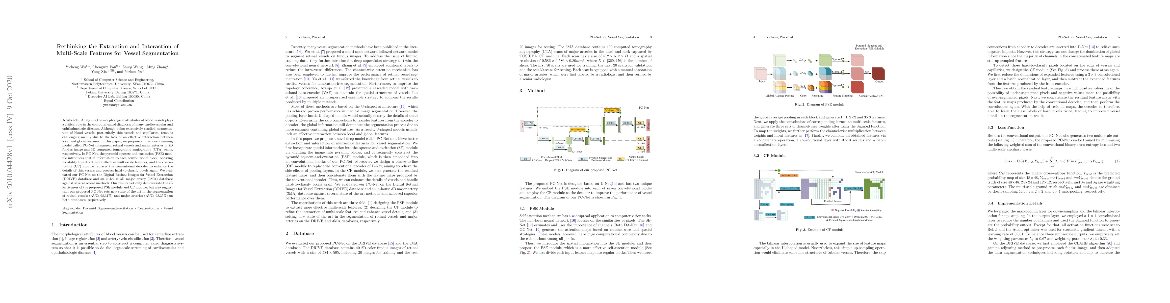 Thumbnail for Rethinking the Extraction and Interaction of Multi-Scale Features for
  Vessel Segmentation
