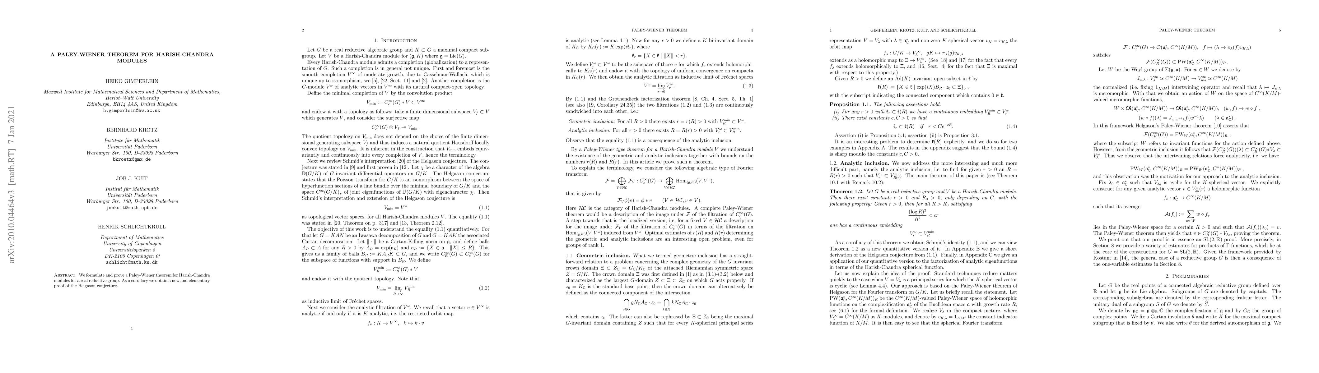 Thumbnail for A Paley-Wiener theorem for Harish-Chandra modules