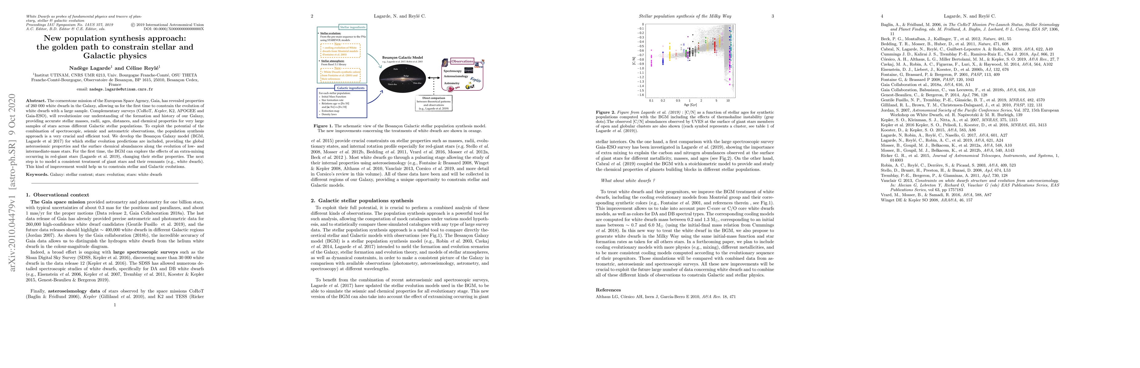 Thumbnail for New population synthesis approach:The golden path to constrain stellar
  andgalactic physics