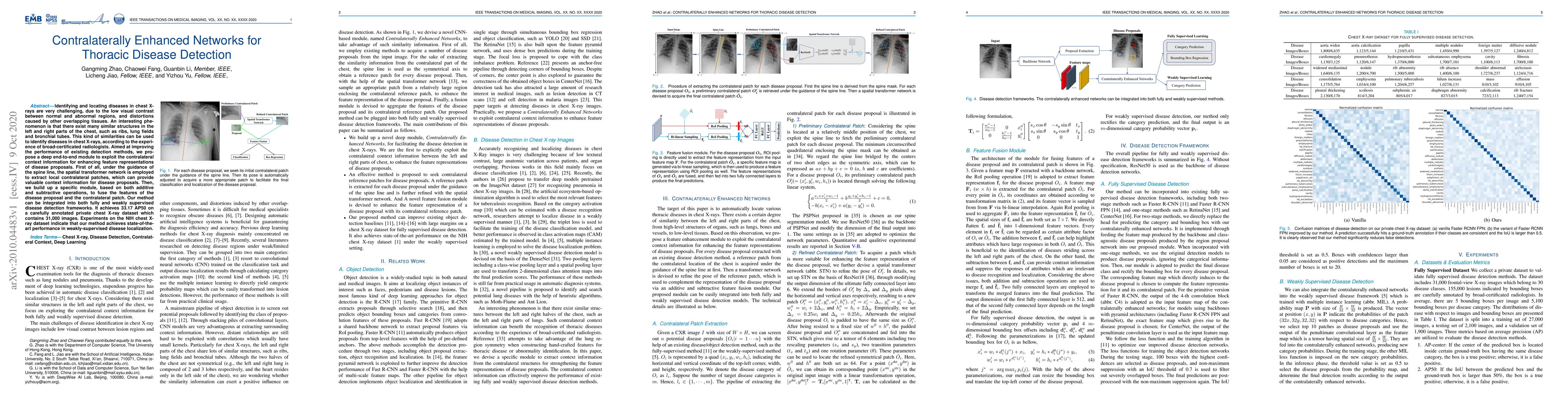 Thumbnail for Contralaterally Enhanced Networks for Thoracic Disease Detection