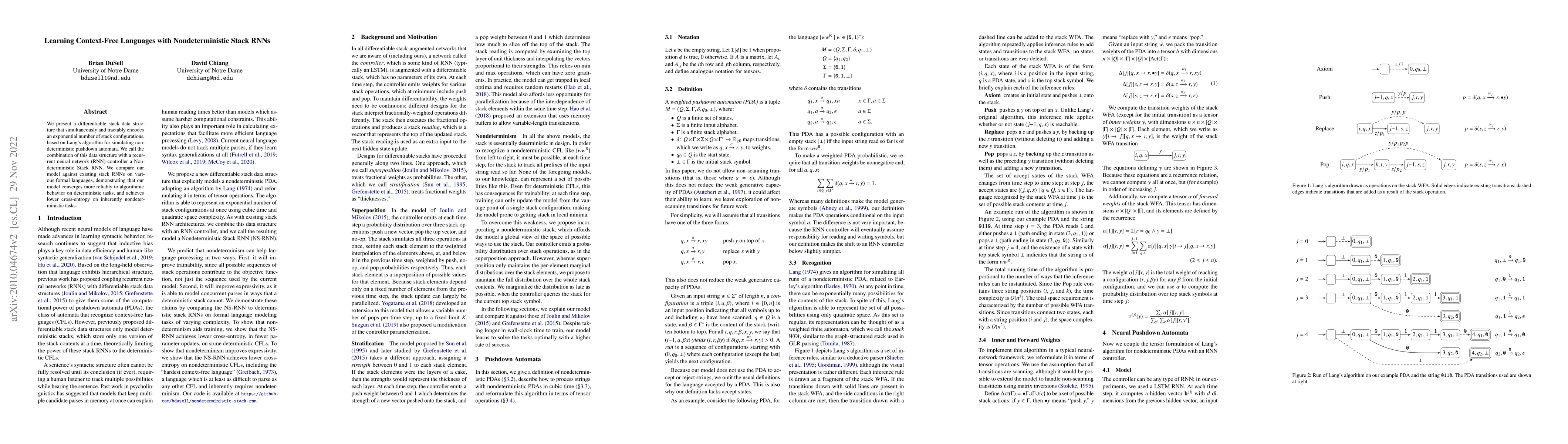 Thumbnail for Learning Context-Free Languages with Nondeterministic Stack RNNs