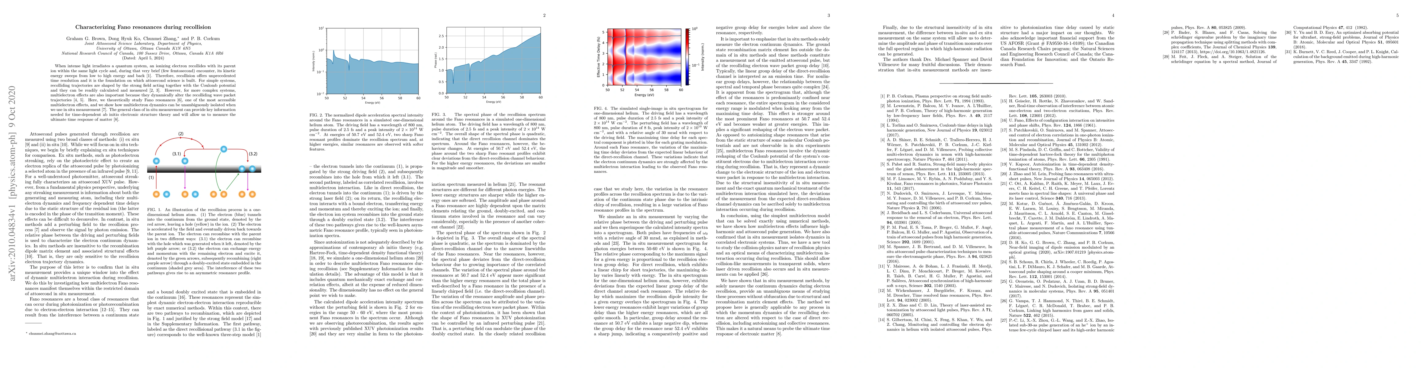 Thumbnail for Characterizing Fano Resonances During Recollision