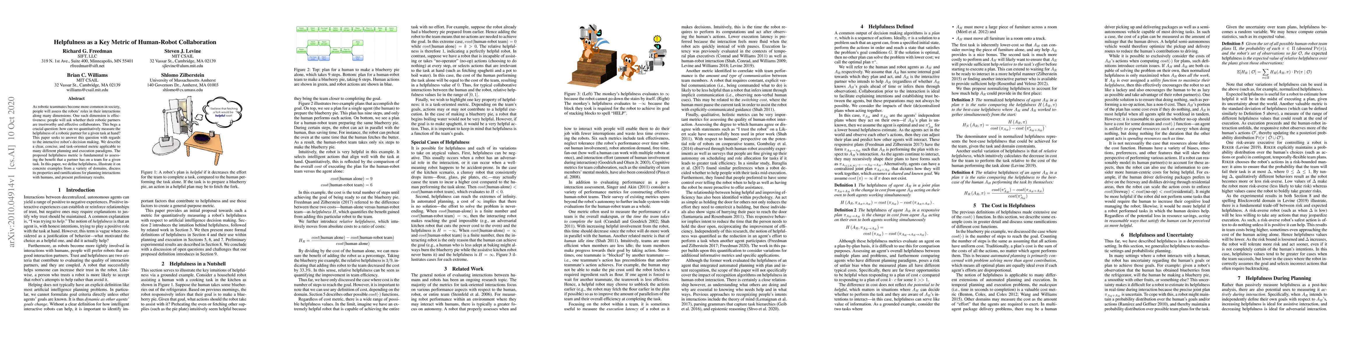 Thumbnail for Helpfulness as a Key Metric of Human-Robot Collaboration