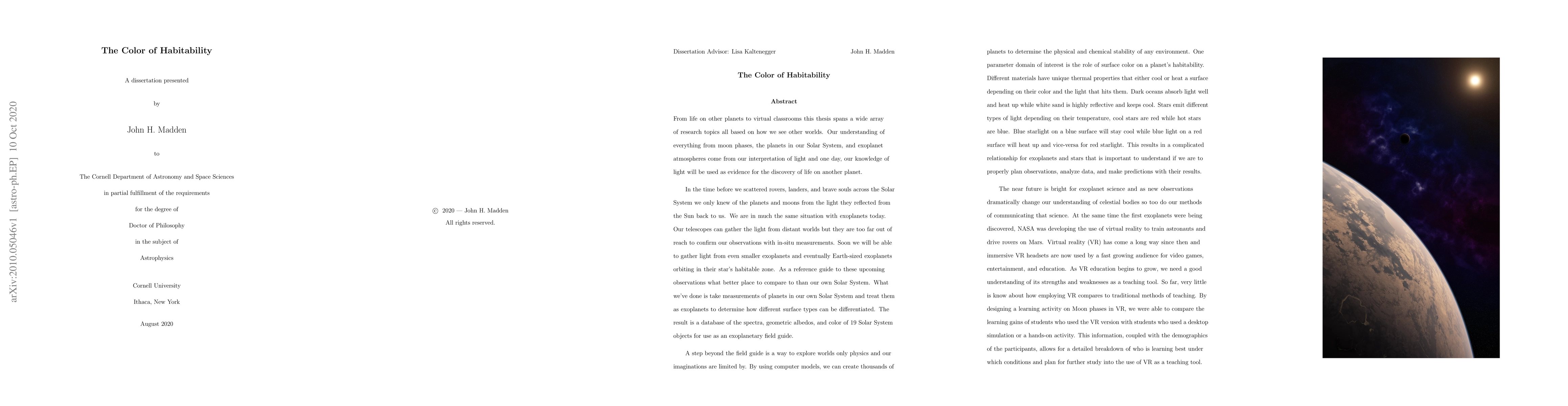 Thumbnail for The Color of Habitability