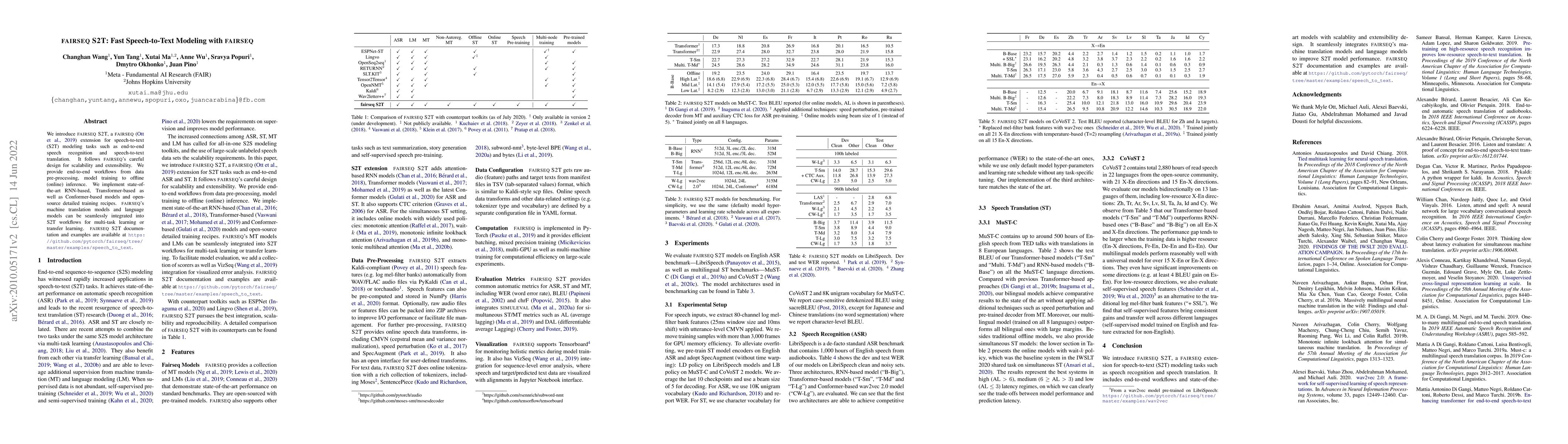Thumbnail for fairseq S2T: Fast Speech-to-Text Modeling with fairseq